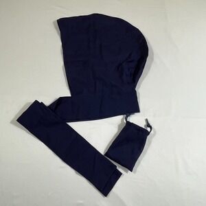 Lillian Vernon Rain Hood with Pouch Navy Blue Portable Travel Hair Protector